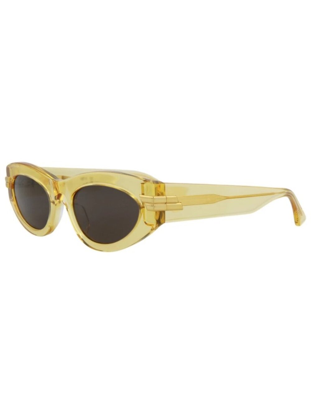 New Bottega Veneta Women's Sunglasses Cat Eye Acetate Frame Yellow Yellow Grey